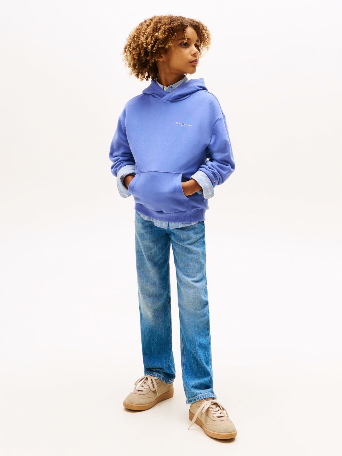 Logo Regular Fleece Hoody — Pink