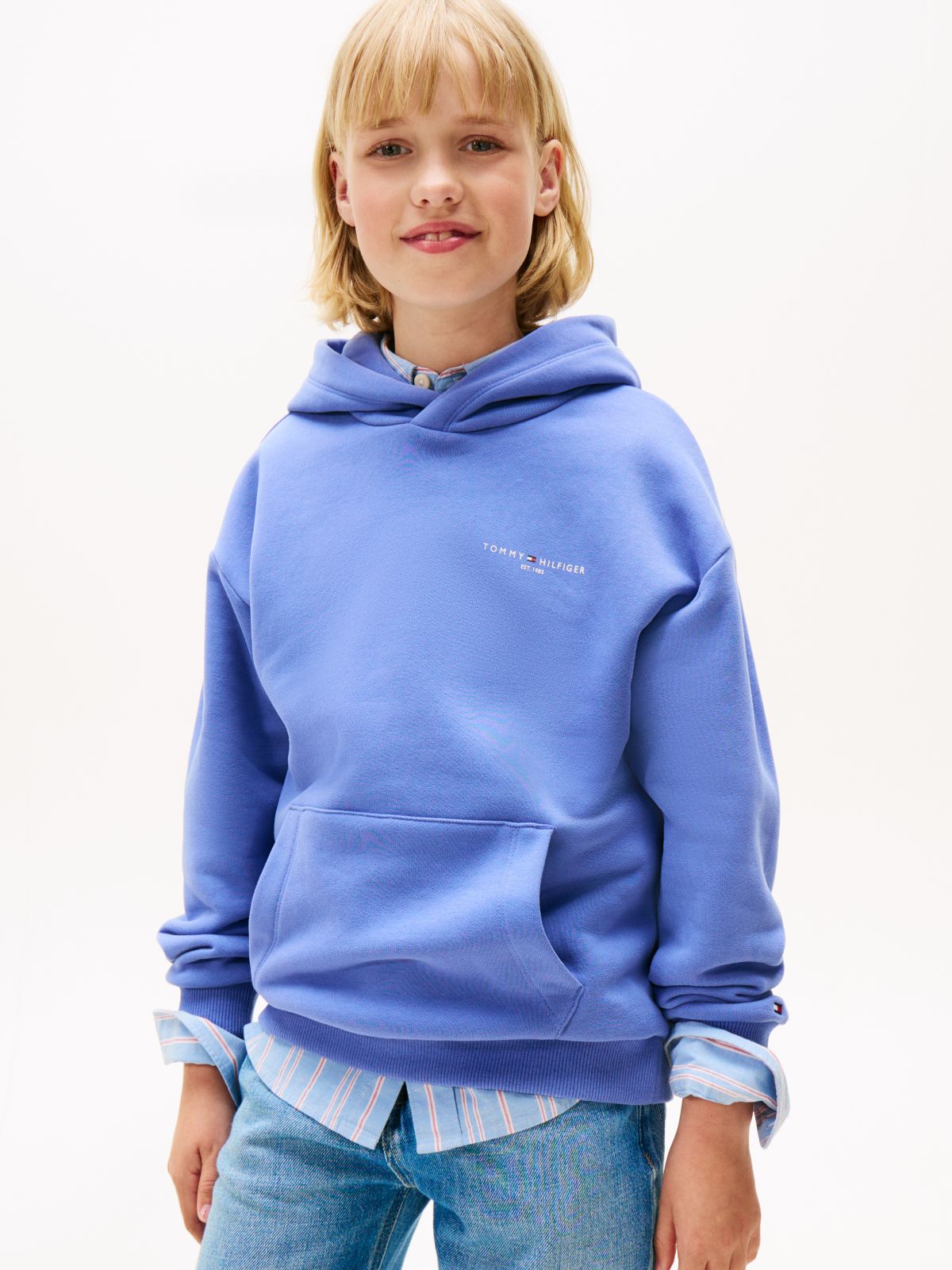 Logo Regular Fleece Hoody — Pink