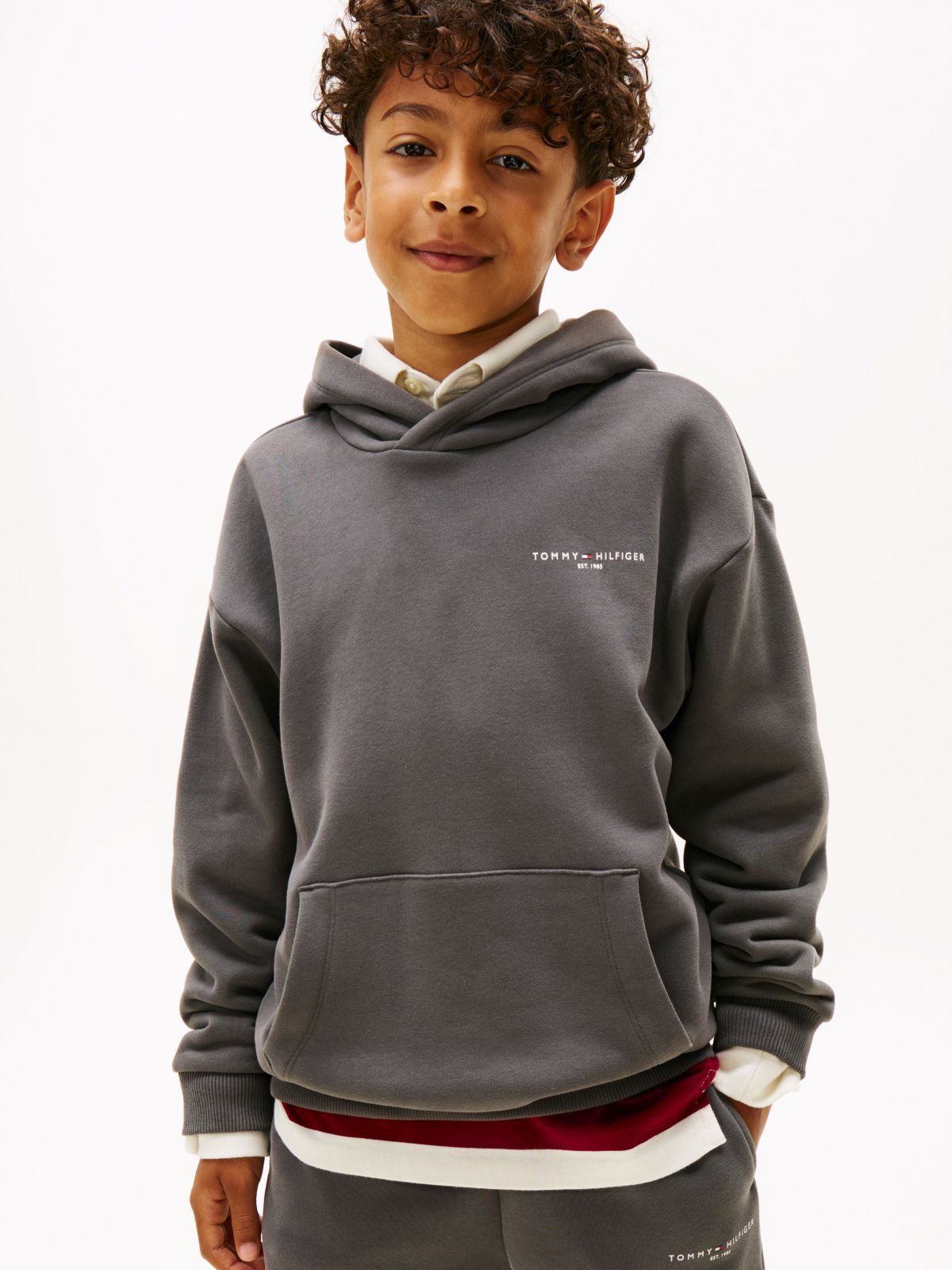 Logo Regular Fleece Hoody — Pink