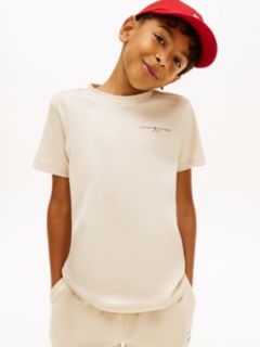 Logo Jersey Crew Neck T-Shirt — Beige 1