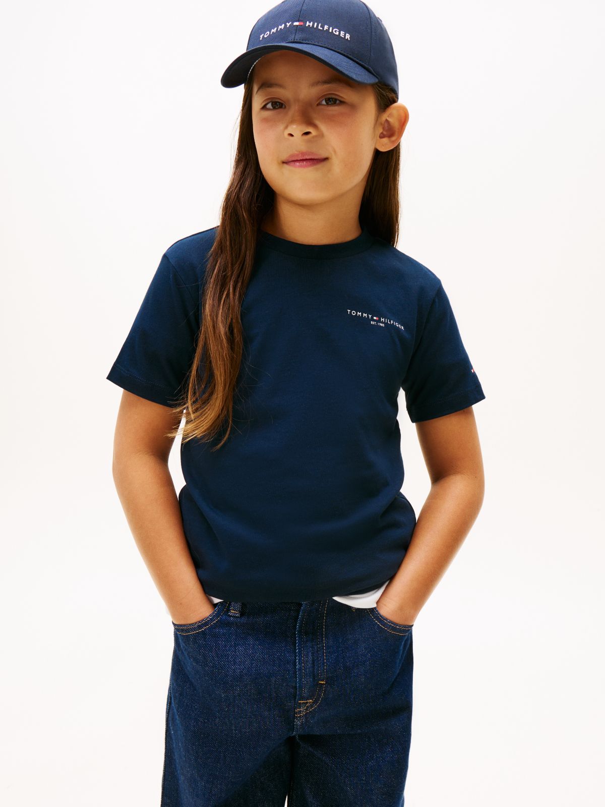 Logo Jersey Crew Neck T-Shirt — Blue
