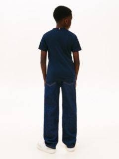 Logo Jersey Crew Neck T-Shirt — Blue 7