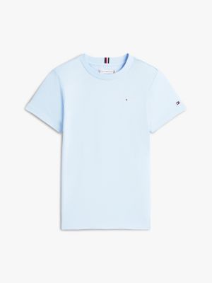 blue logo jersey crew neck t-shirt for kids gender inclusive tommy hilfiger