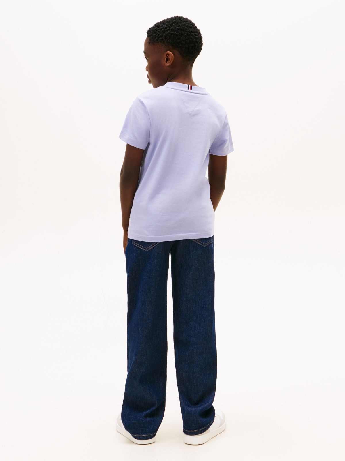 Logo Jersey Crew Neck T-Shirt — Blue