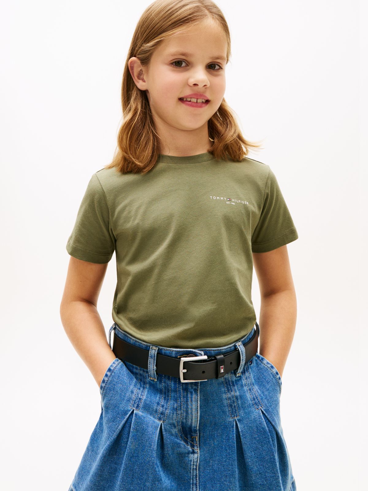 Logo Jersey Crew Neck T-Shirt — Green