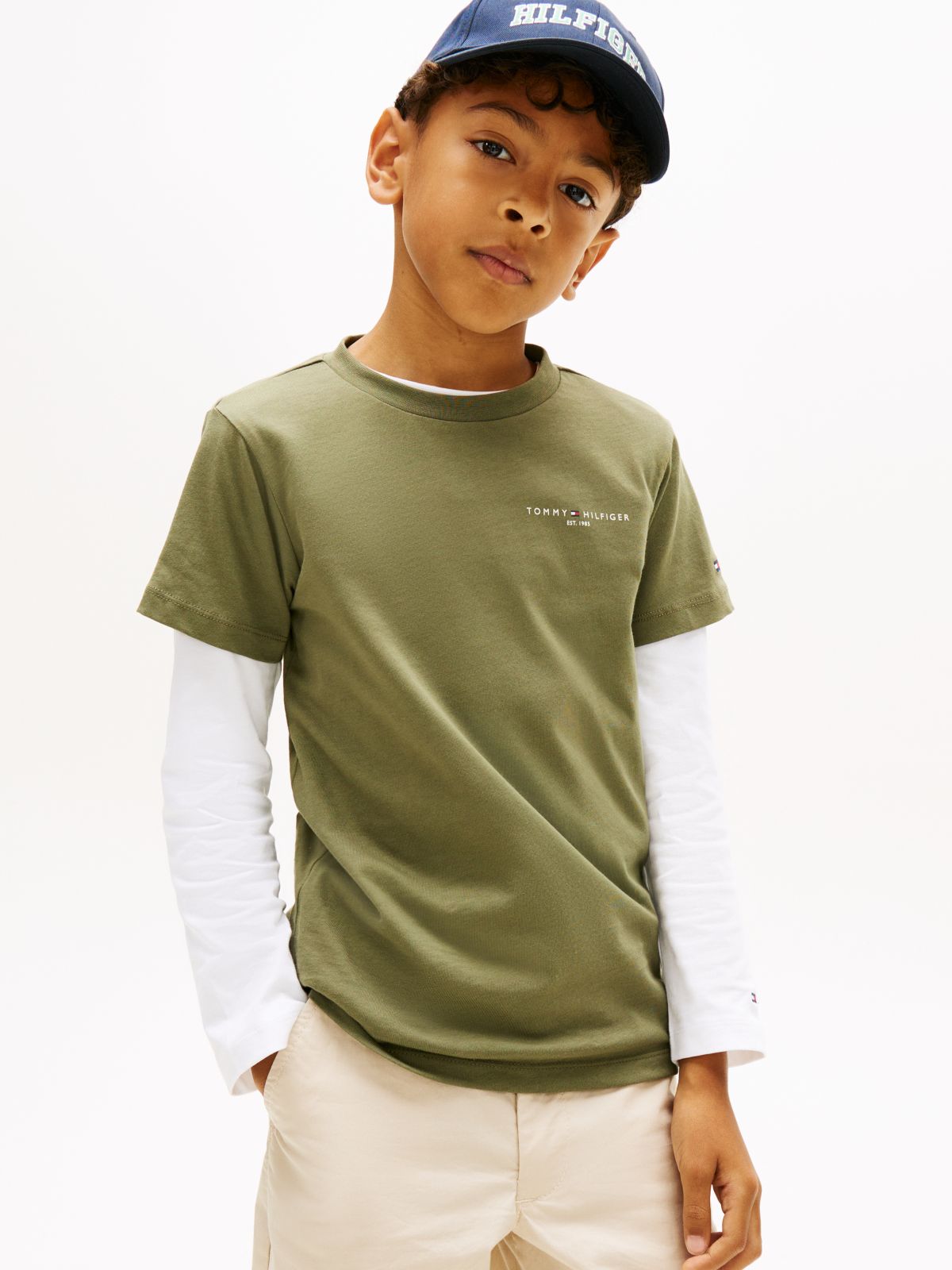 Logo Jersey Crew Neck T-Shirt — Green