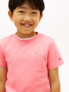 Logo Jersey Crew Neck T-Shirt — Pink 3