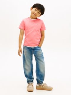 Logo Jersey Crew Neck T-Shirt — Pink 5