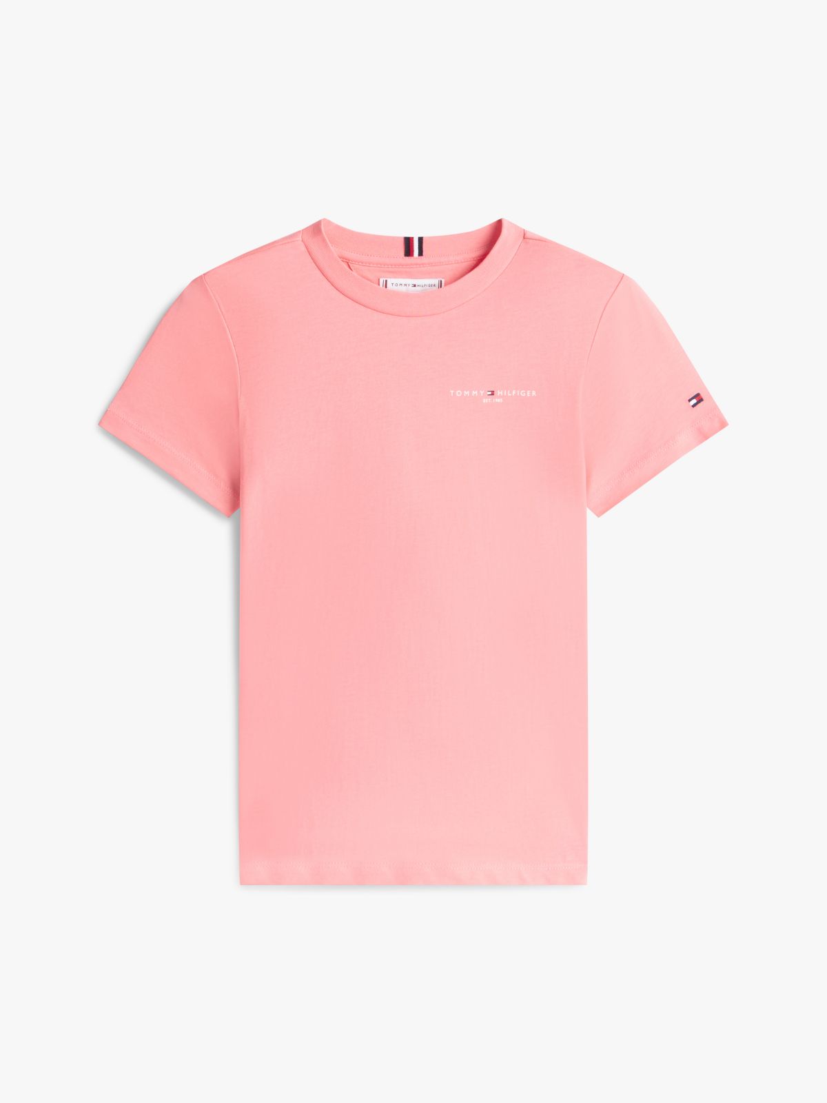 Logo Jersey Crew Neck T-Shirt — Pink