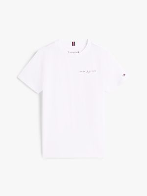 white logo crew neck t-shirt for kids gender inclusive tommy hilfiger