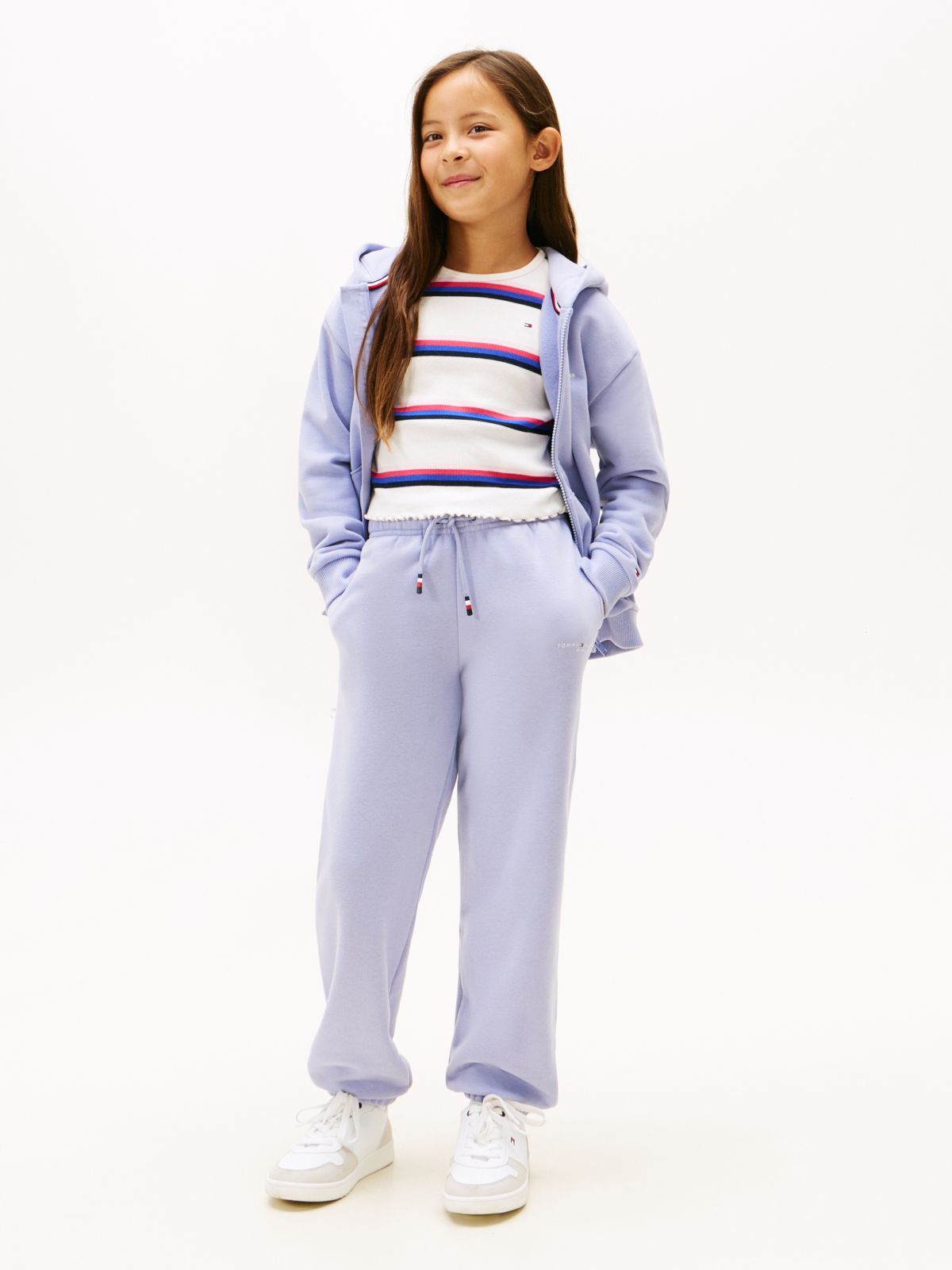 Brushed Fleece Logo Joggers — Blue