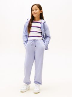 Brushed Fleece Logo Joggers — Blue 2