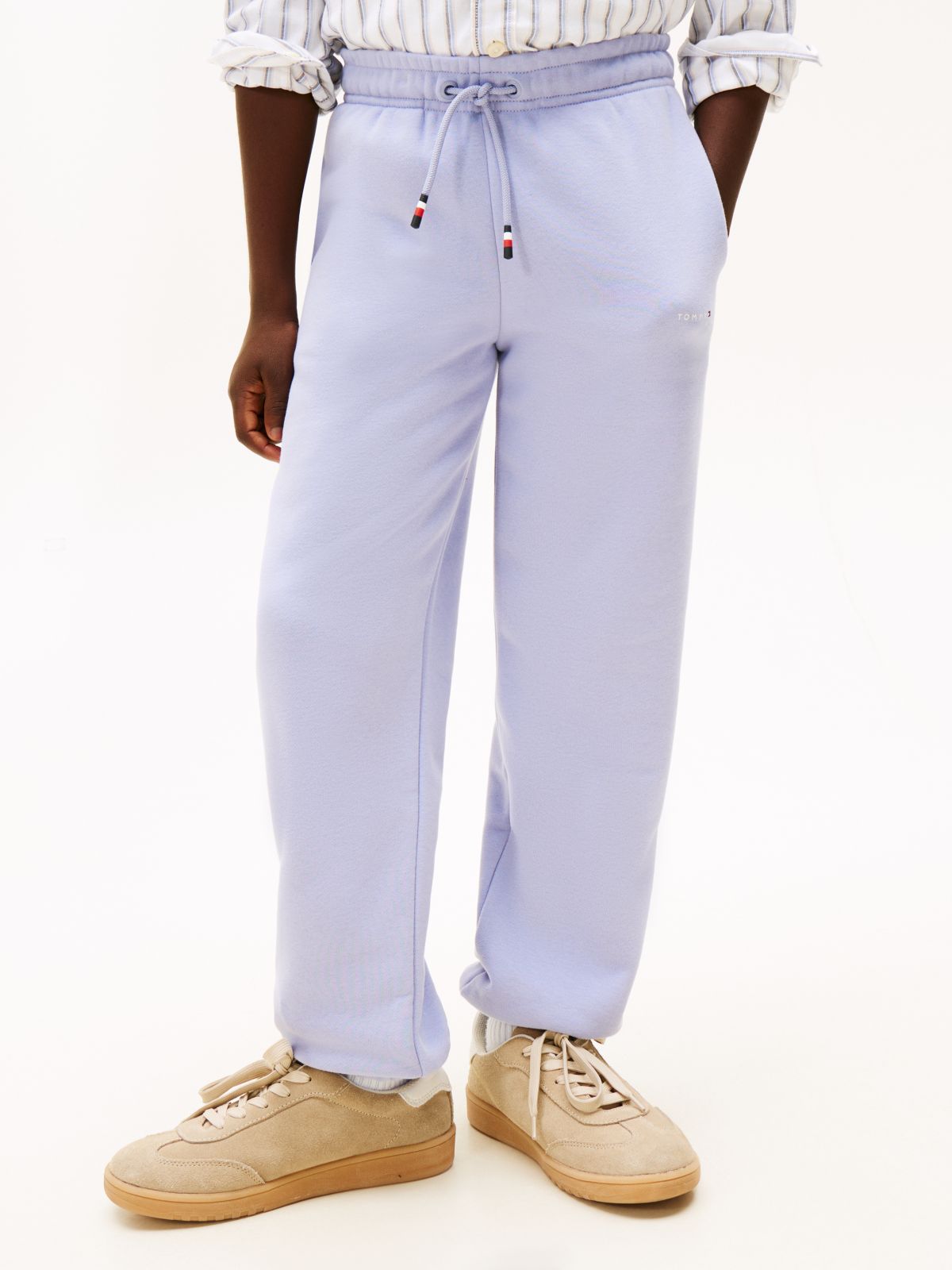 Brushed Fleece Logo Joggers — Blue