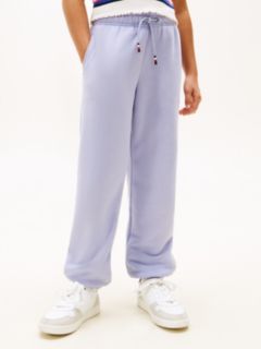 Brushed Fleece Logo Joggers — Blue 4