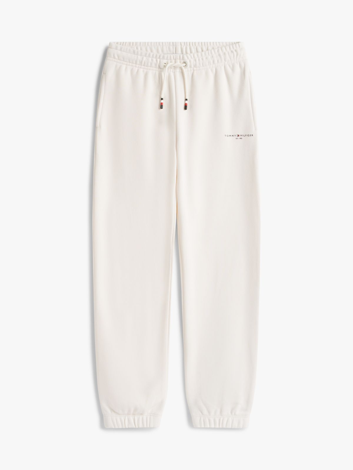 Brushed Fleece Logo Joggers — White