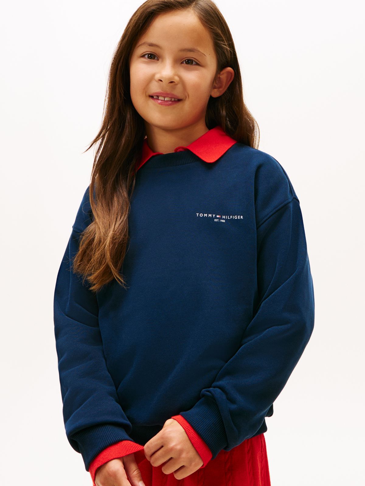 Brushed Fleece Logo Sweatshirt — Blue