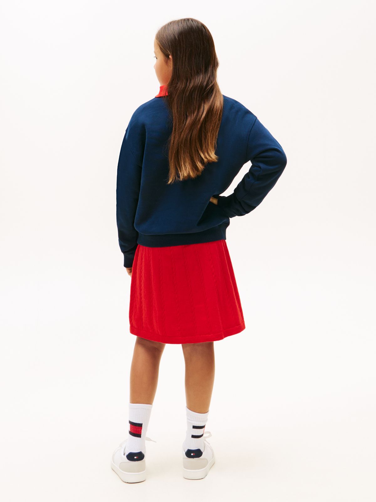 Brushed Fleece Logo Sweatshirt — Blue