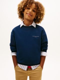 Brushed Fleece Logo Sweatshirt — Blue 1
