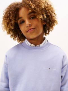 Brushed Fleece Logo Sweatshirt — Blue 3