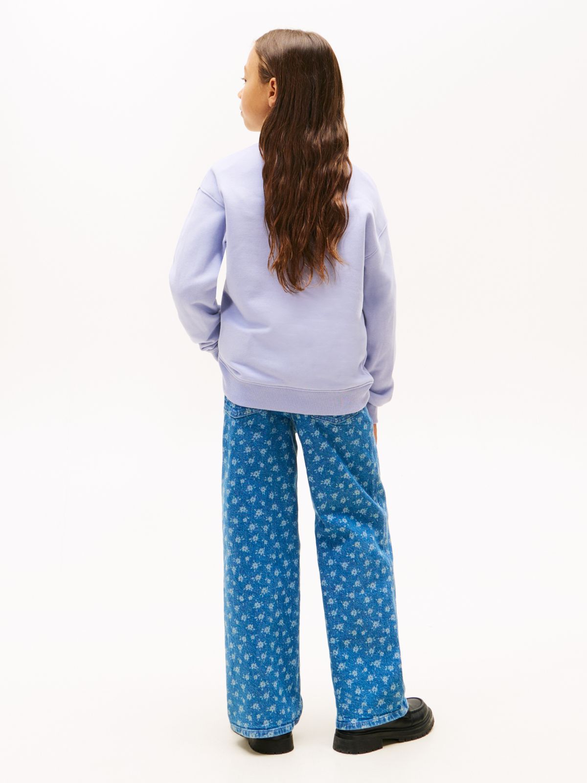 Brushed Fleece Logo Sweatshirt — Blue
