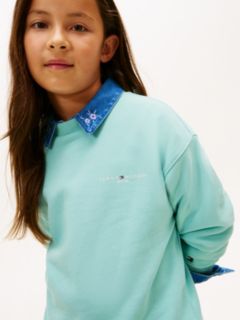 Brushed Fleece Logo Sweatshirt — Blue 4