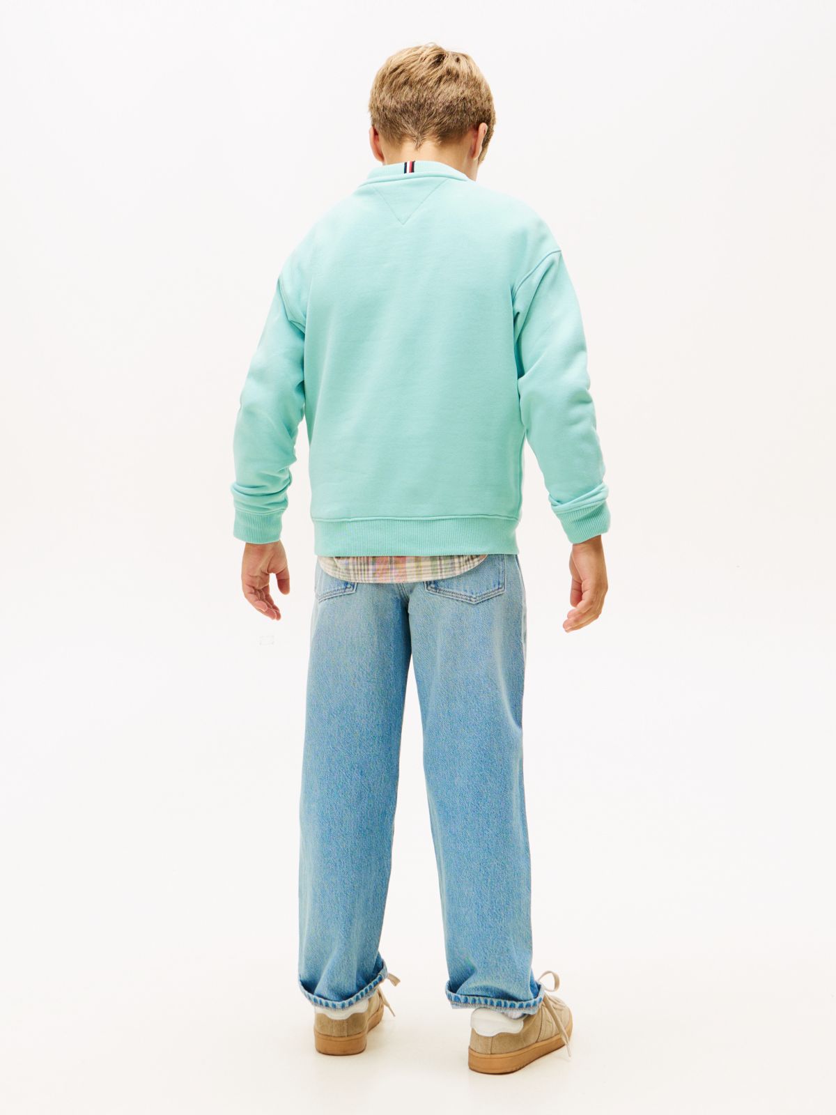 Brushed Fleece Logo Sweatshirt — Blue
