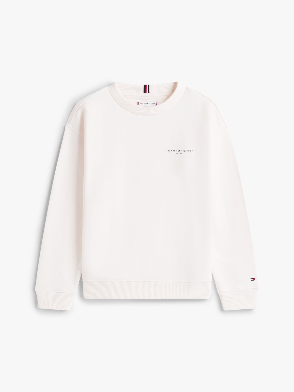 Brushed Fleece Logo Sweatshirt — White