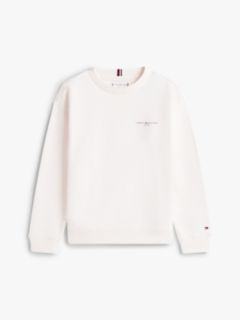 Brushed Fleece Logo Sweatshirt — White 9
