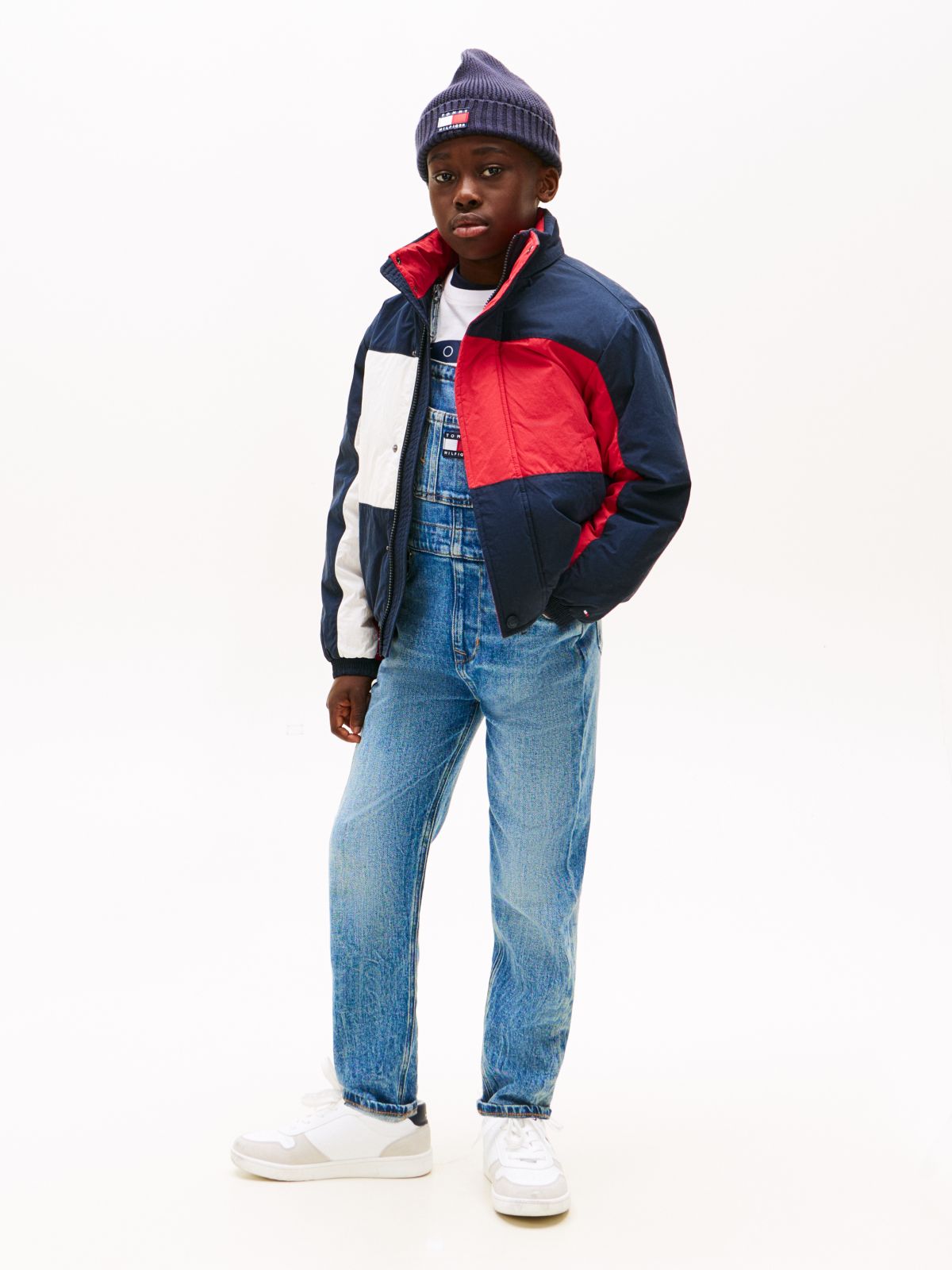 Heritage Colour-Blocked Relaxed Jacket — Blue