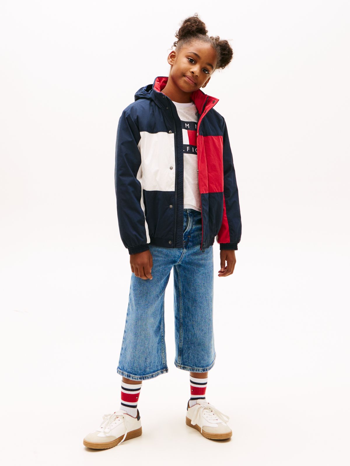 Heritage Colour-Blocked Relaxed Jacket — Blue