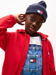 Colour-Blocked Back Logo Zip-Thru Hoody — Red 3