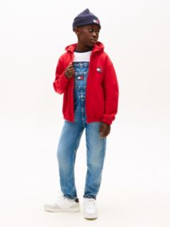 Colour-Blocked Back Logo Zip-Thru Hoody — Red 5