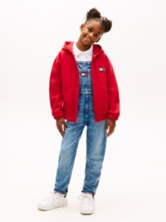 Colour-Blocked Back Logo Zip-Thru Hoody — Red 6