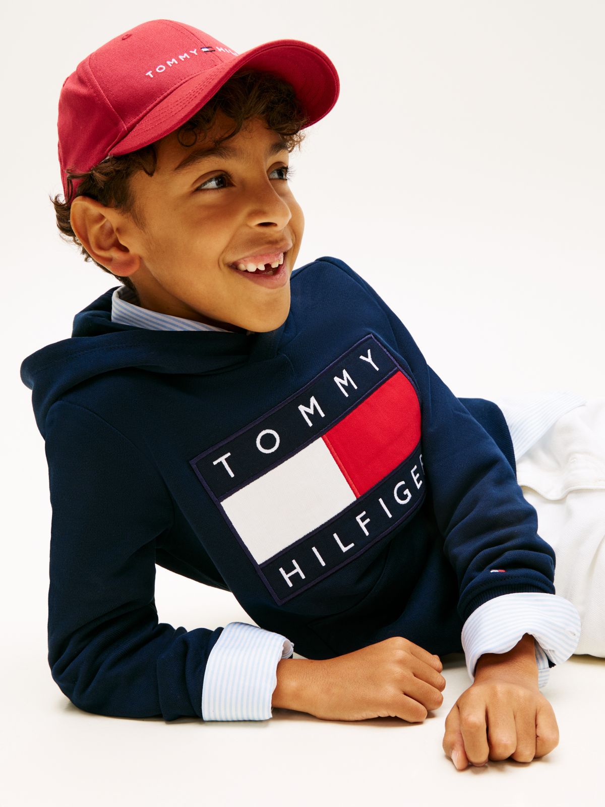 Heritage Flag Badge Terry Hoody — Blue