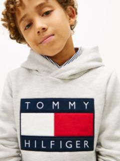 Heritage Flag Badge Terry Hoody — Grey 3
