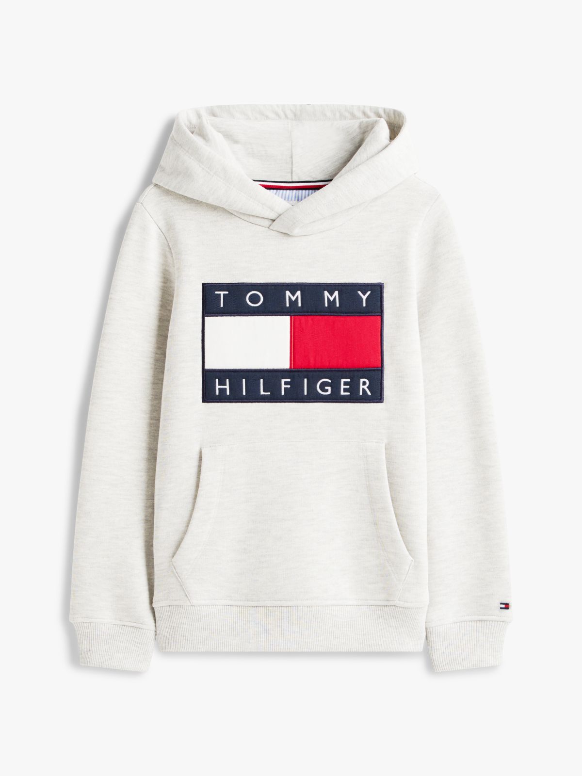Heritage Flag Badge Terry Hoody — Grey