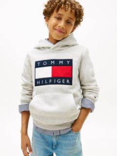 Heritage Flag Badge Terry Hoody — Grey 1