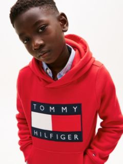 Heritage Flag Badge Terry Hoody — Red 3