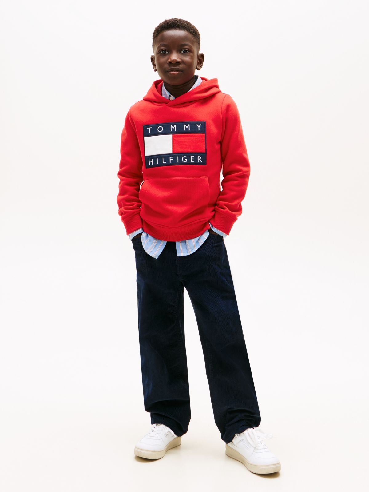 Heritage Flag Badge Terry Hoody — Red