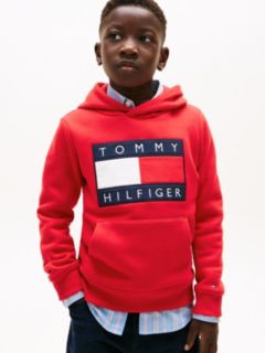 Heritage Flag Badge Terry Hoody — Red 1