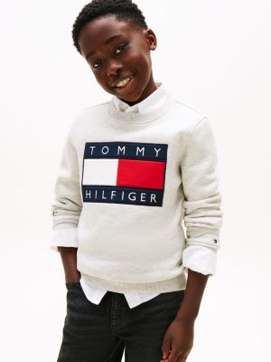 Heritage Flag Appliqué Crew Neck Sweatshirt