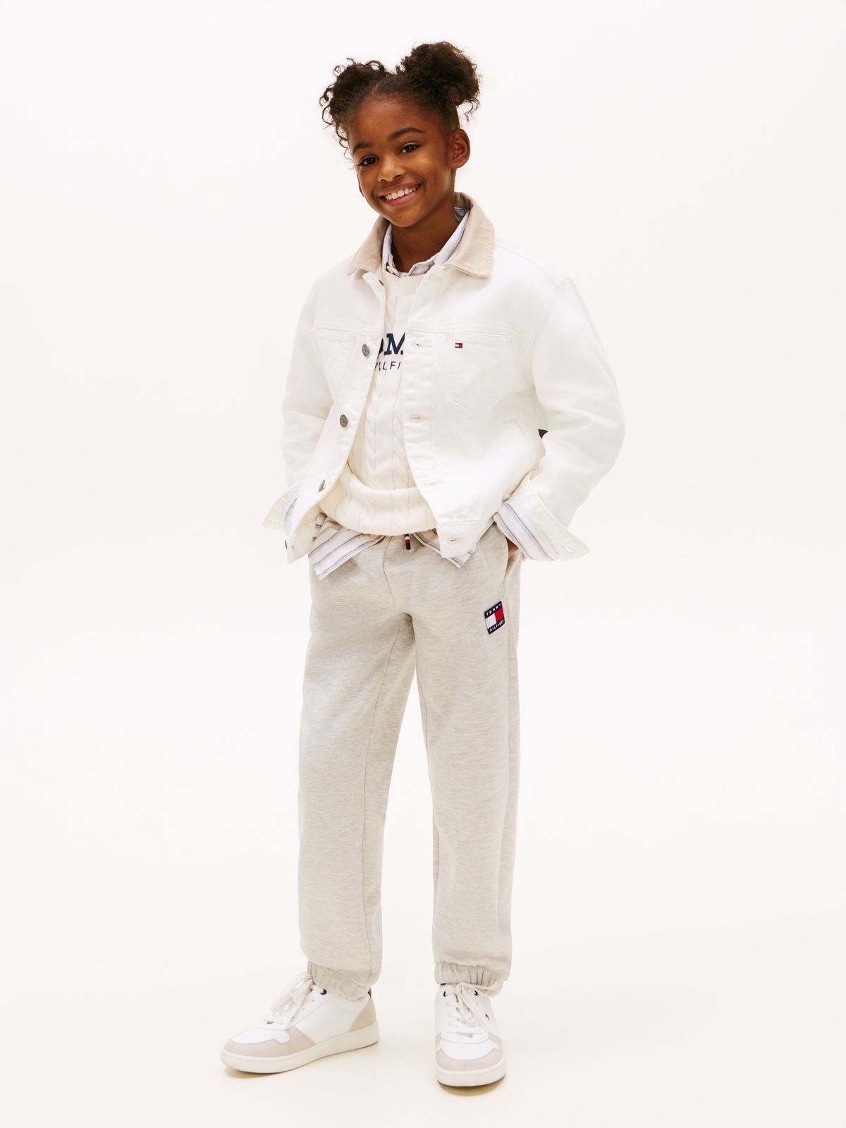 Heritage Flag Logo Cuffed Drawstring Joggers — Grey