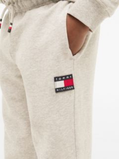 Heritage Flag Logo Cuffed Drawstring Joggers — Grey 5