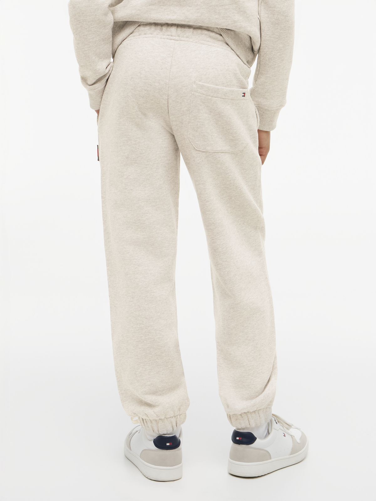 Heritage Flag Logo Cuffed Drawstring Joggers — Grey