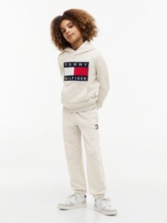 Heritage Flag Logo Cuffed Drawstring Joggers — Grey 1