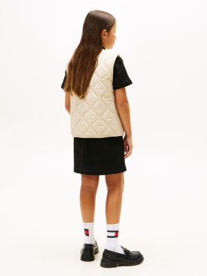 smanicato essential leggero trapuntato beige da gender-inclusive bambini tommy hilfiger