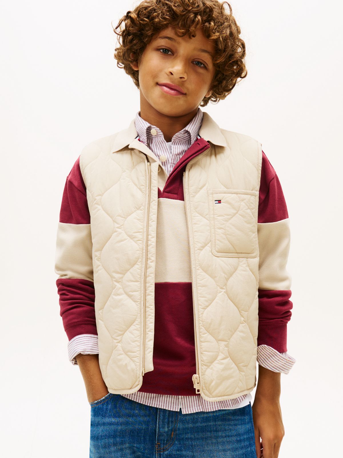 Essential Lightweight Quilted Gilet — Beige