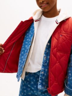 Essential Lightweight Quilted Gilet — Red 4