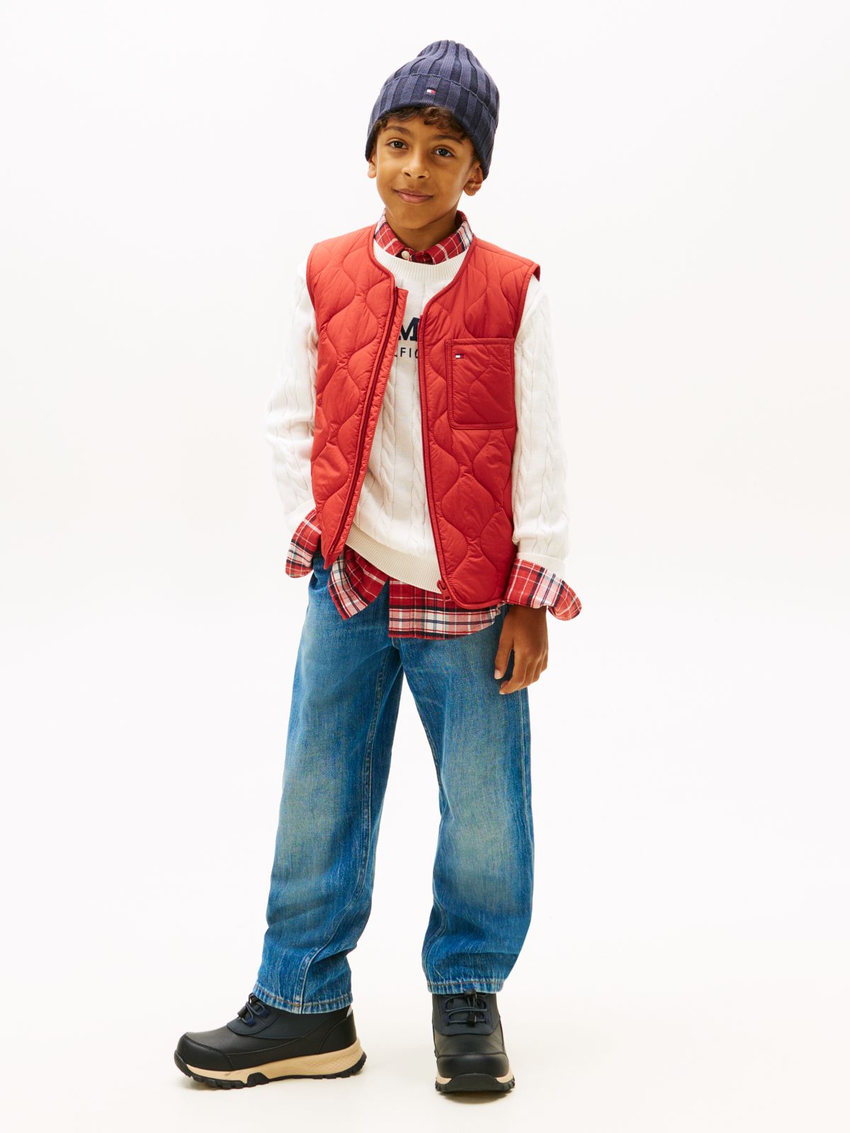 Essential Lightweight Quilted Gilet — Red