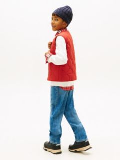 Essential Lightweight Quilted Gilet — Red 7